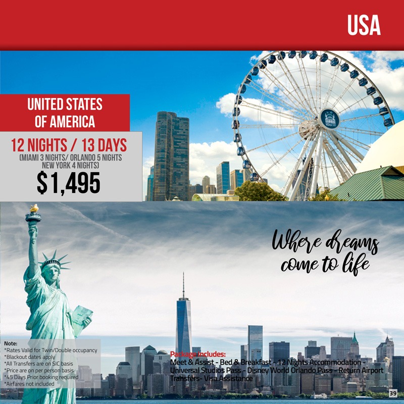 usa america tour packages